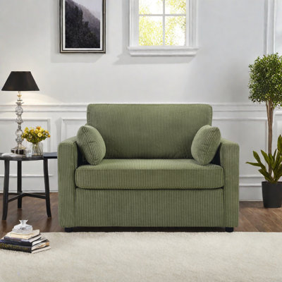 Twin Size Sofa Bed 47.2" Sleeper Sofa Loveseat Sofa With A Foldable Mattress, A Foldable Side Table, A Side Storage Pocket And Two USB Ports For Livin