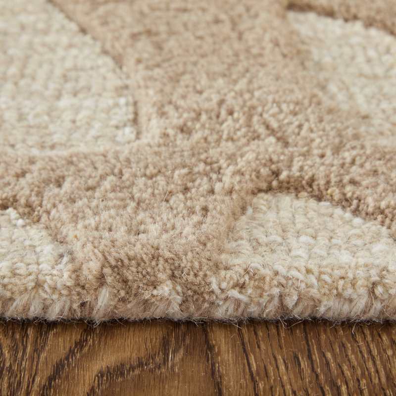 Kimball Transitional Abstract Ivory Area Rug, Rectangle 5' x 8'