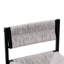 Chaises de bar de bureau grises avec dossier, base en métal et siège confortable de 2 tabourets à hauteur de comptoir - et fabrication en corde de papier. Pour la cuisine,-133082125