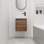 Petit meuble-lavabo flottant avec lavabo simple
