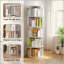 Bibliothèque rotative à 5 niveaux, étagère ronde rotative à 360 °, peu encombrante, petite bibliothèque rotative pour chambre à coucher, salon, maison, bureau-1980679219