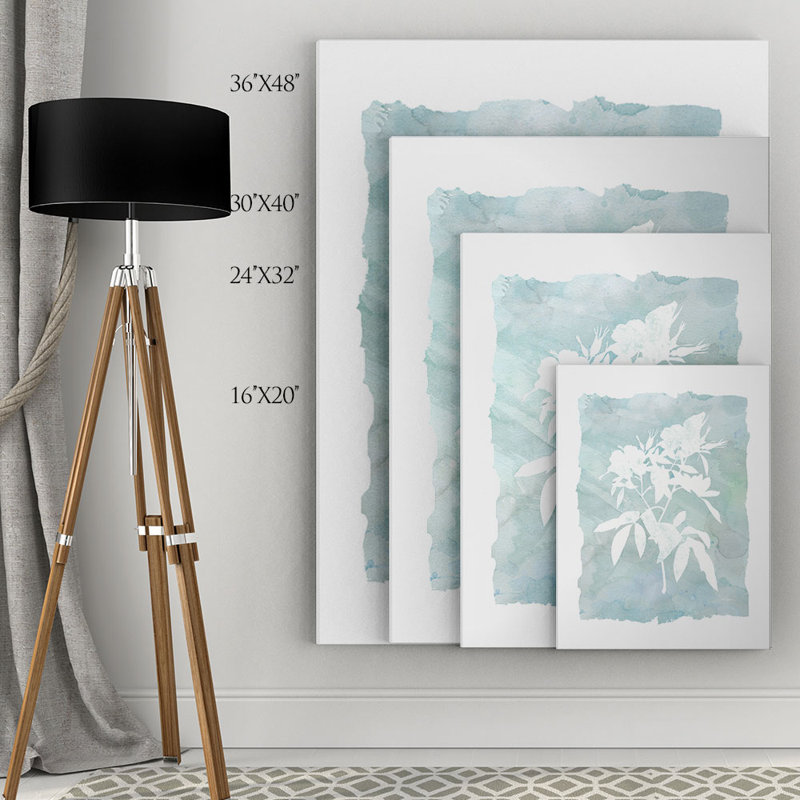 « silhouette botanique iii » par carol robinson, reproduction d’art sur toile tendue, H 16 po x l 20 po x P 1,5 po