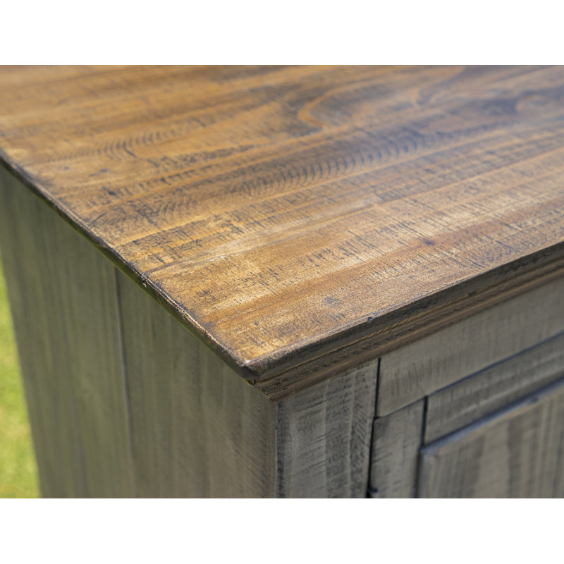 Commode combinée en bois massif à 6 tiroirs l 69 po Erminie (MIROIR NON INCLUS)