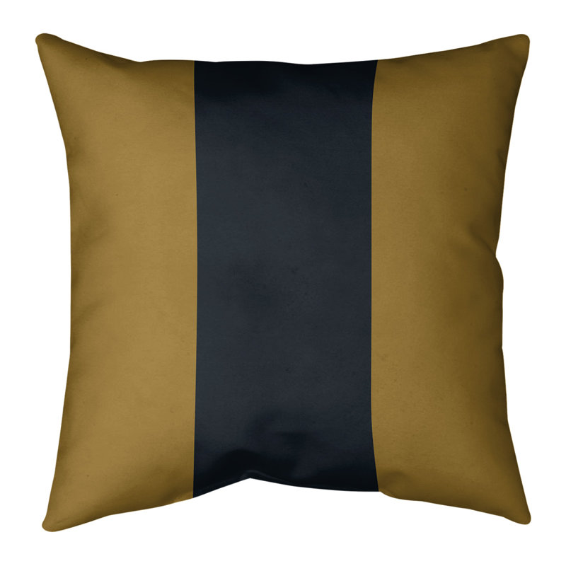 Housse de coussin , 26 po x 26 po, Doré / Noir
