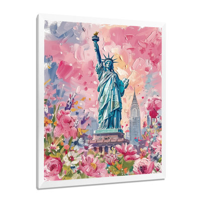 Statue rose de la liberté de New York Horizon I - décoration murale de la ville de New York