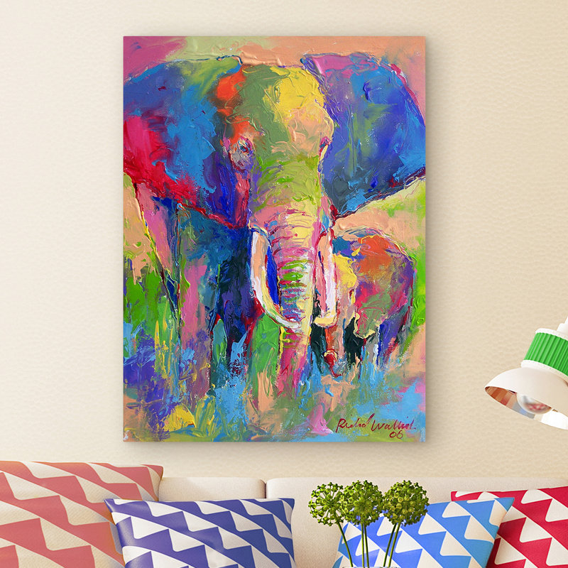 « éléphant 1 », reproduction d’art sur toile tendue, H 47 po x l 35 po x P 2 po