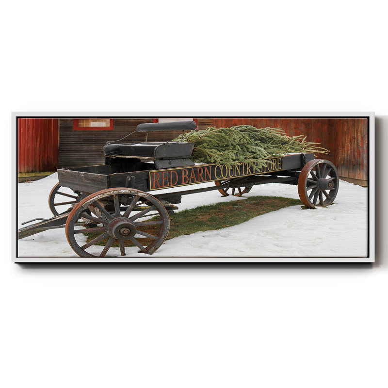 Country Store Wagon- Framed Canvas