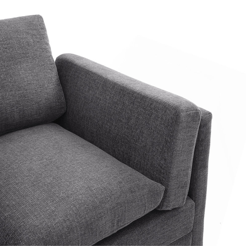Canapé 3 places 79,5 po Modern, Gris
