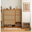 68.11" Brown Rectangular Solid Wood Shoe Storage