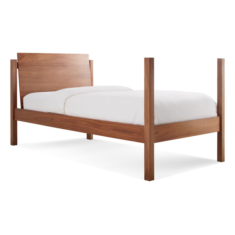 Post Up Platform Bed, Twin, Walnut
