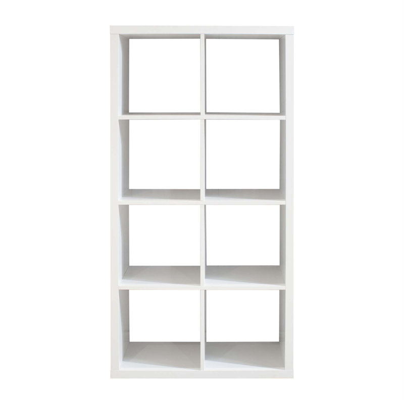 Smart Cube 8-Cube Organizer Storage With Opened Back Shelves,2 X 4 Cube Bookcase Book Shleves For Home, Office, White