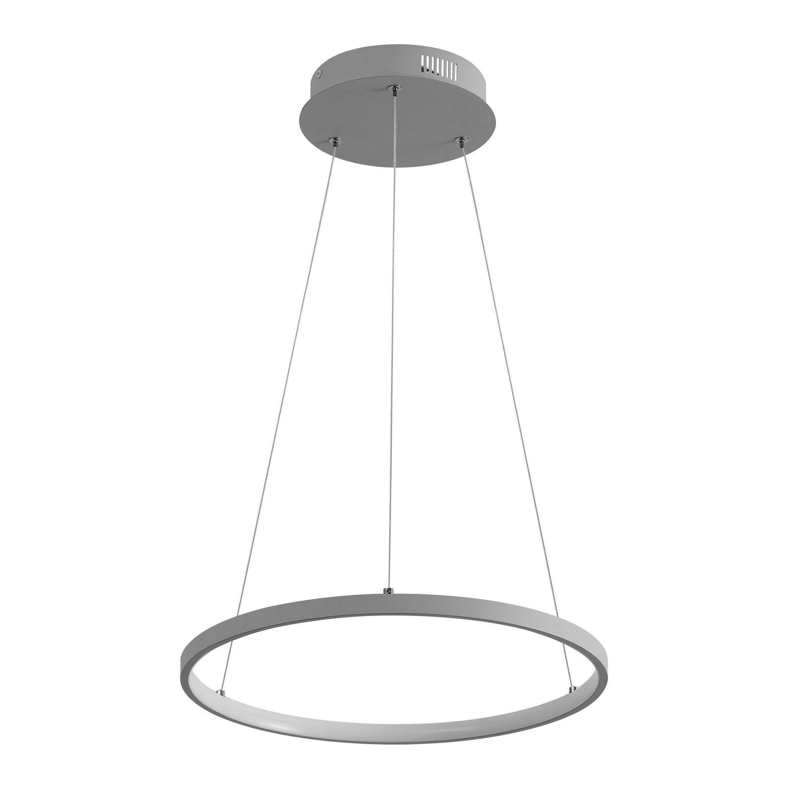 Odin Single Light Dimmable LED Pendant, 0.75" H x 15.75" W x 15.75" D, Gray