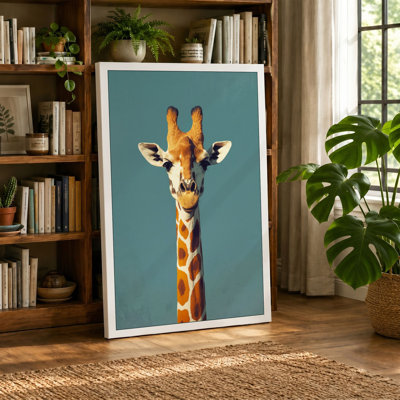 Forward Giraffe Modern - Wrapped Canvas