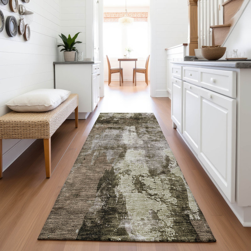 Premium Machine Washable Dahl AMF1077 Modern Rug, Runner 2'3" x 7'6"