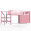 Lits jumeaux gain de place avec rangement, MDF et métal, style moderne pour chambre d'enfant/mezzanine
