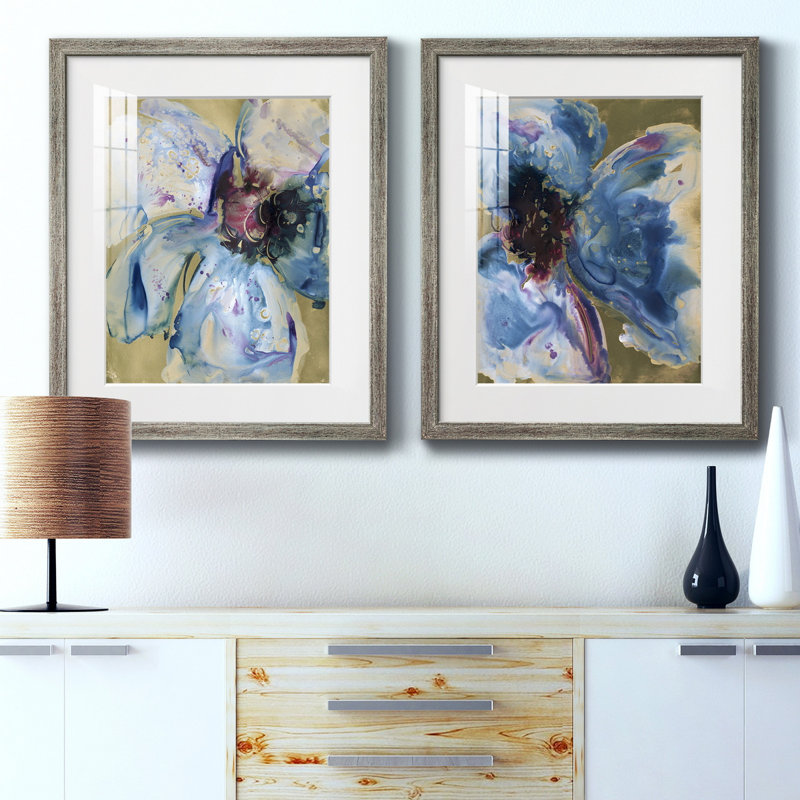 Beauté changeante I - Ensemble de 2 reproductions d'art sur toile encadrées