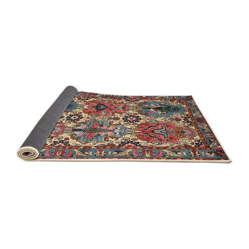 Tapis traditionnel mehroon/noir/crème Binderveld, Rond 3 pi