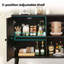 Buffet avec 3 portes en rotin et armoire de rangement moderne pour le salon (grand)