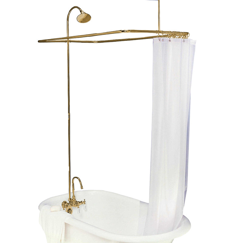 P0403 The Gooseneck Enclosure Shower Set with 1.75 GPM & 57" x 31" Extended Version Shower Riser ,Shower Head