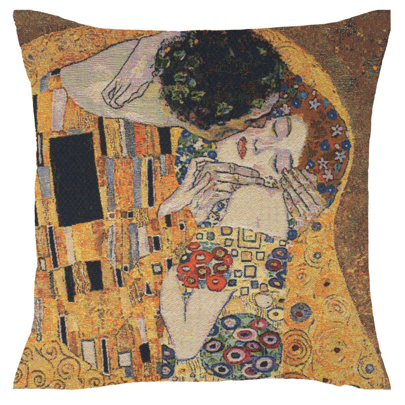 The Kiss with  Cushion Covers, Cream/Lurex Gold/Yellow Lady 3