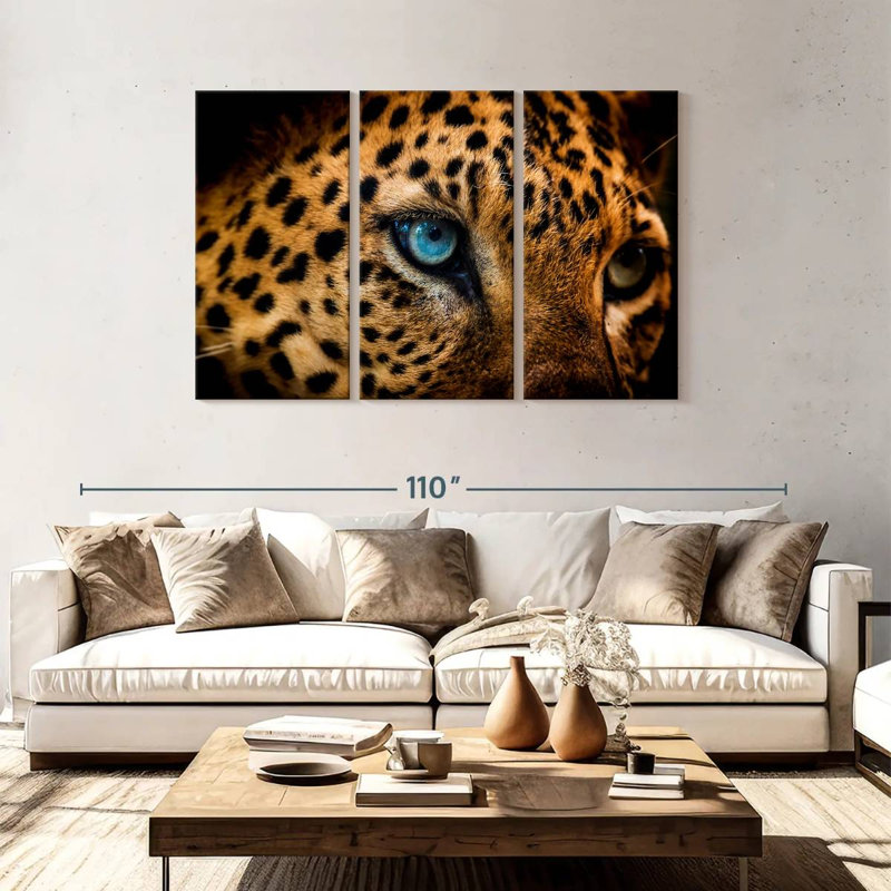 Brampt Leopard Eyeing Prey, 48" H x 74" W