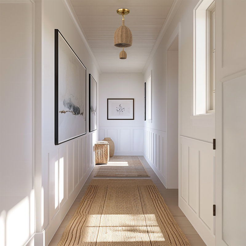 Camellon 1 Light Soft Gold Semi Flush