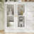 Large Kitchen Hutch Cabinet, Storage Cupboard Pantry With 4 Glass Doors, 4 Drawers & Microwave Shelf-1523257211
