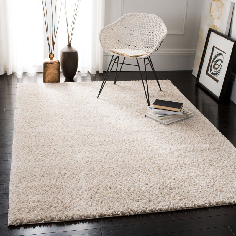Peake Solid Colour Area Rug, Rectangle 244 x 305 cm, Beige