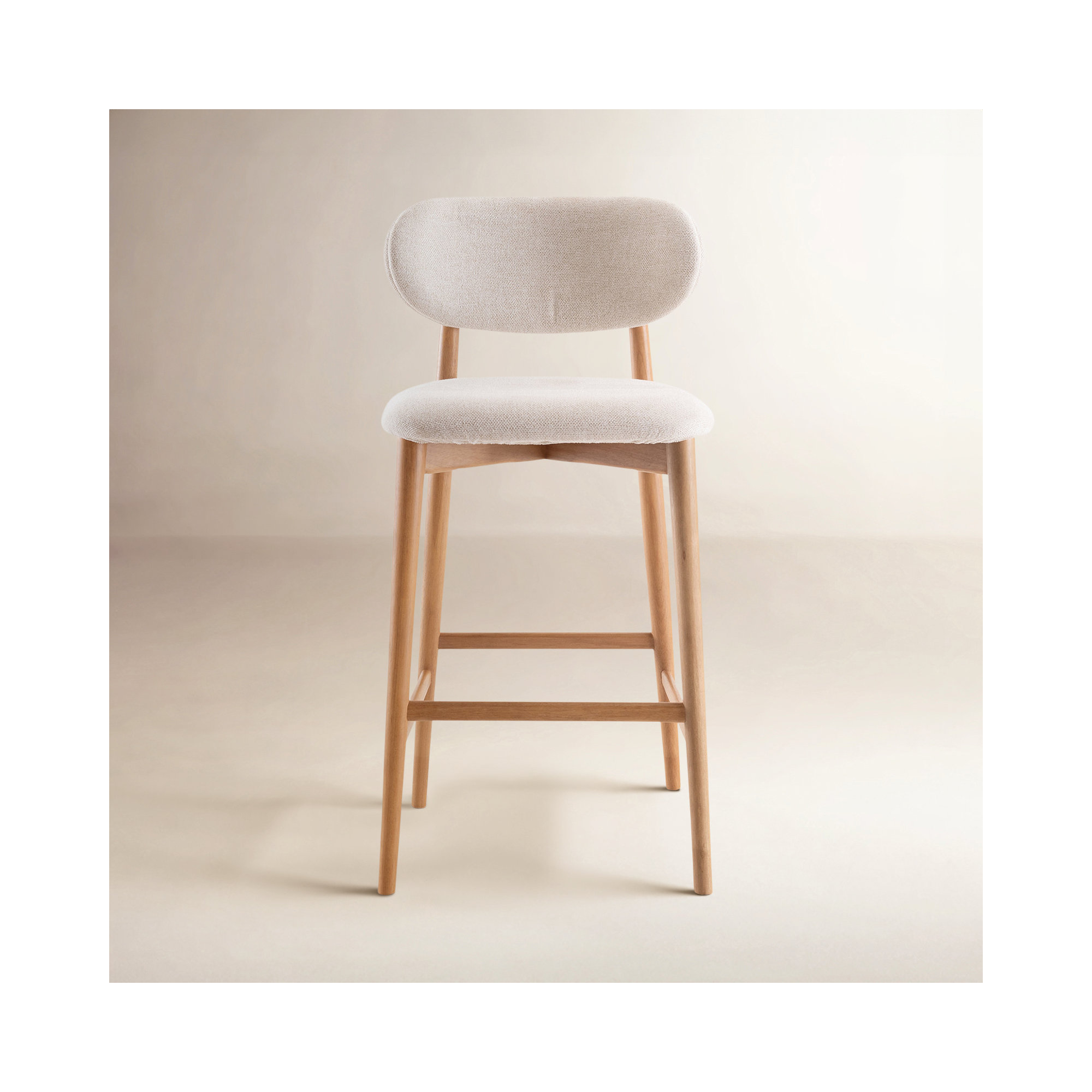 Lucia Bar/Counter Stool - Harvest Jute Seat - Ebano Frame, Bar Stool (30" Seat Height), Natural