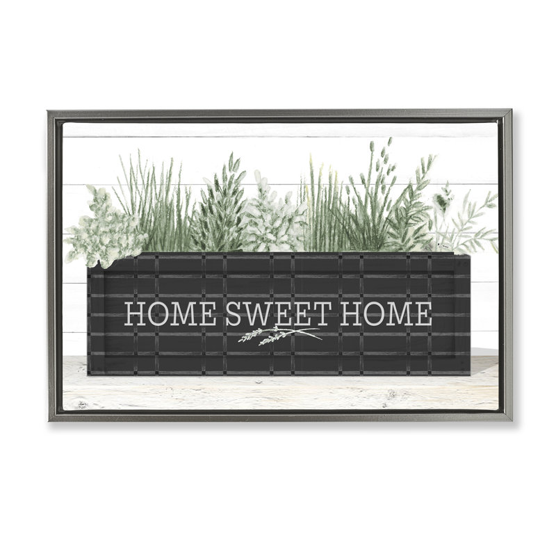 Toile flottante encadrée Sweet Home Garden par Janice Gaynor, Cadre flottant gris lustré, H 17 po x l 25 po
