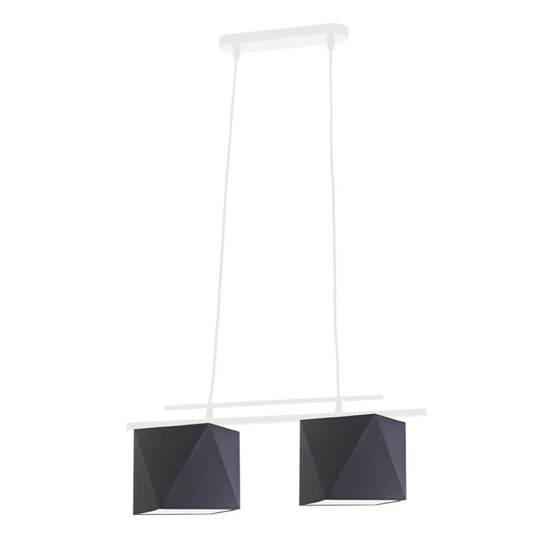Dendall 2 - Light Kitchen Island Pendant, Grey/Black, White