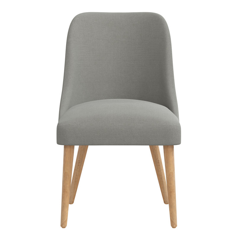 Chaise en bois massif Lozelle, Bois naturel, Toile Milsap