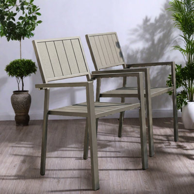 Chaises de salle à manger ergonomiques modernes en métal, capacité de 350 lb pour la maison et le jardin