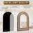 Arched Mirror with Wooden Frame-2043161921
