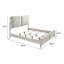 Lit avec DEL, boucle gris clair-1528947779