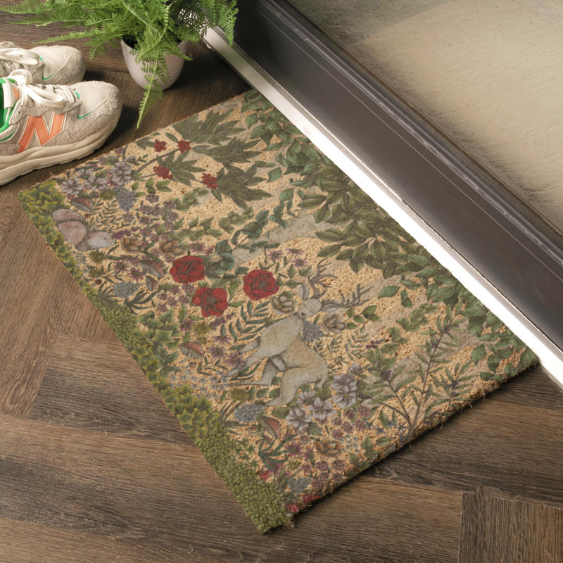 Zuniga Non-Slip Floral Doormat