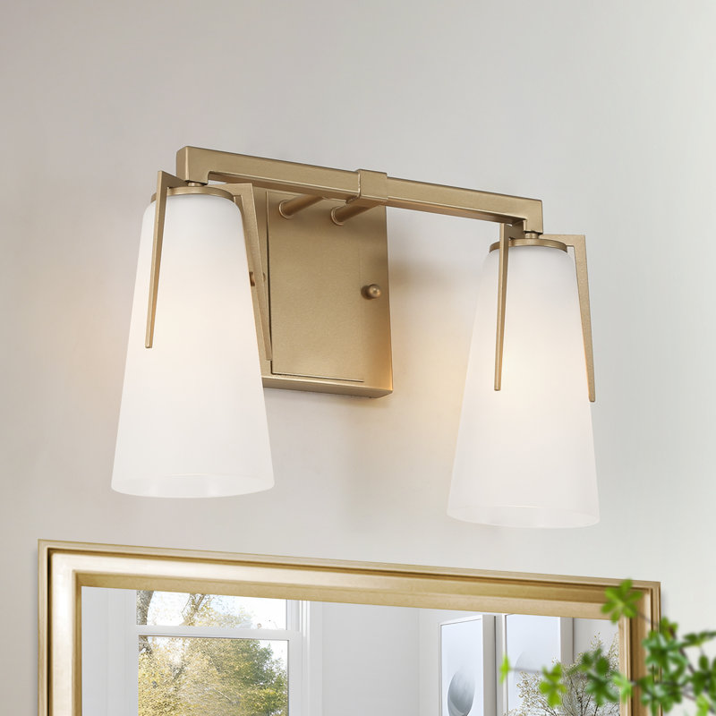 Nakaiah Dimmable Rose Gold Vanity Light, 2
