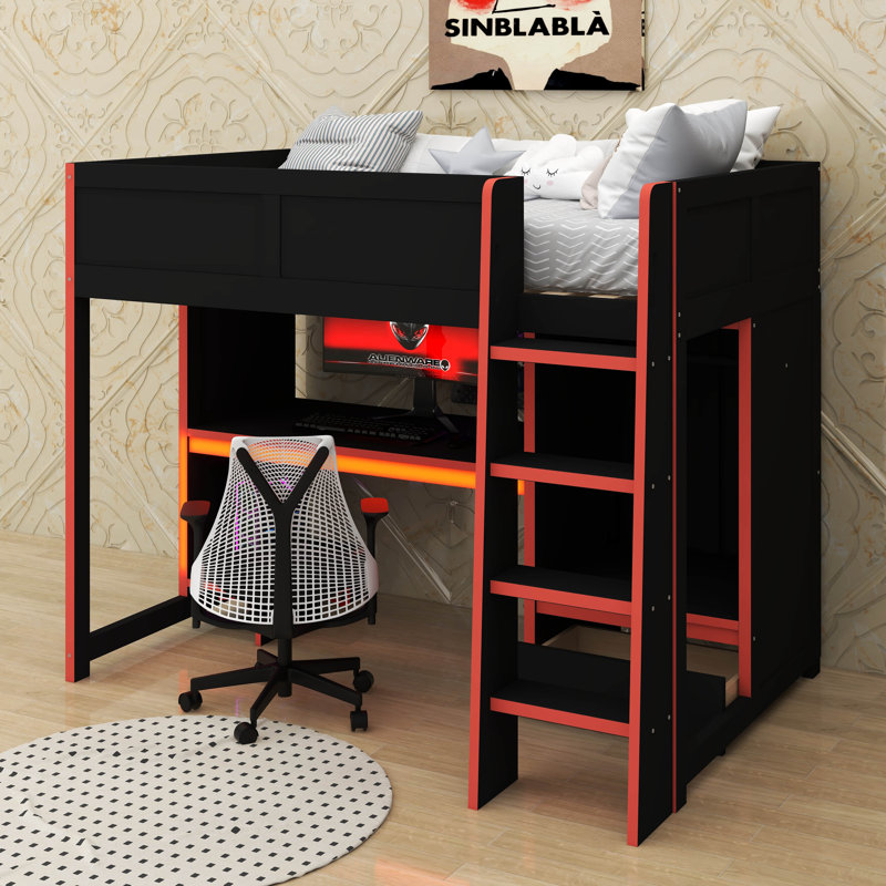 Lit mezzanine simple avec bureau