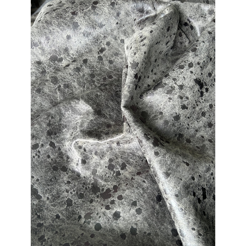 Dark Silver Metallic Cowhide Rug