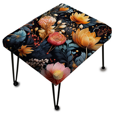 Kayyali - Floral Rectangle Ottoman