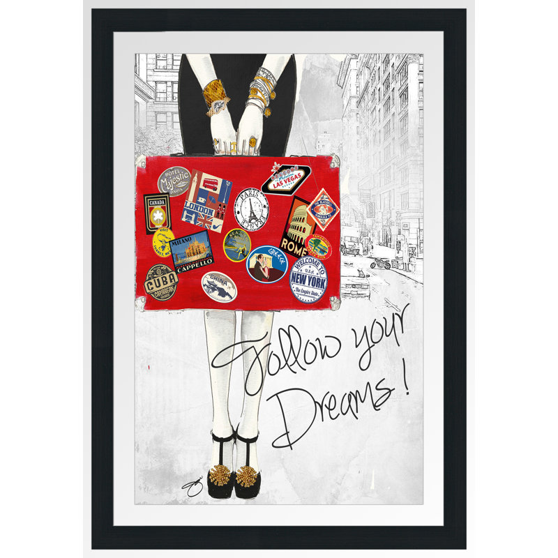 «Follow Your Dreams», reproduction d'impression sur toile tendue, H 39,5 po x l 27,5 po x P 0,75 po