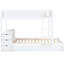 White Twintwin Bunk Bed With Ports And Trundle - Practical Bedroom Furniture Space Optimized Desk, Storage, Twin