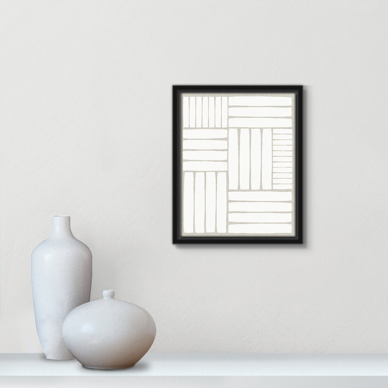 Capell Free Rhythm - Cadre flottant, peinture sur toile, Toile avec cadre noir, H 11,5 po x l 9,5 po x P 2 po