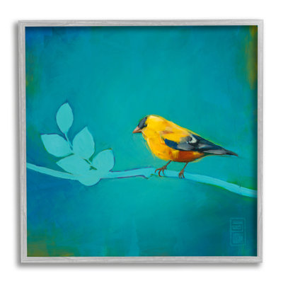 Canari avec branche abstraite par Stacy Daguiar
