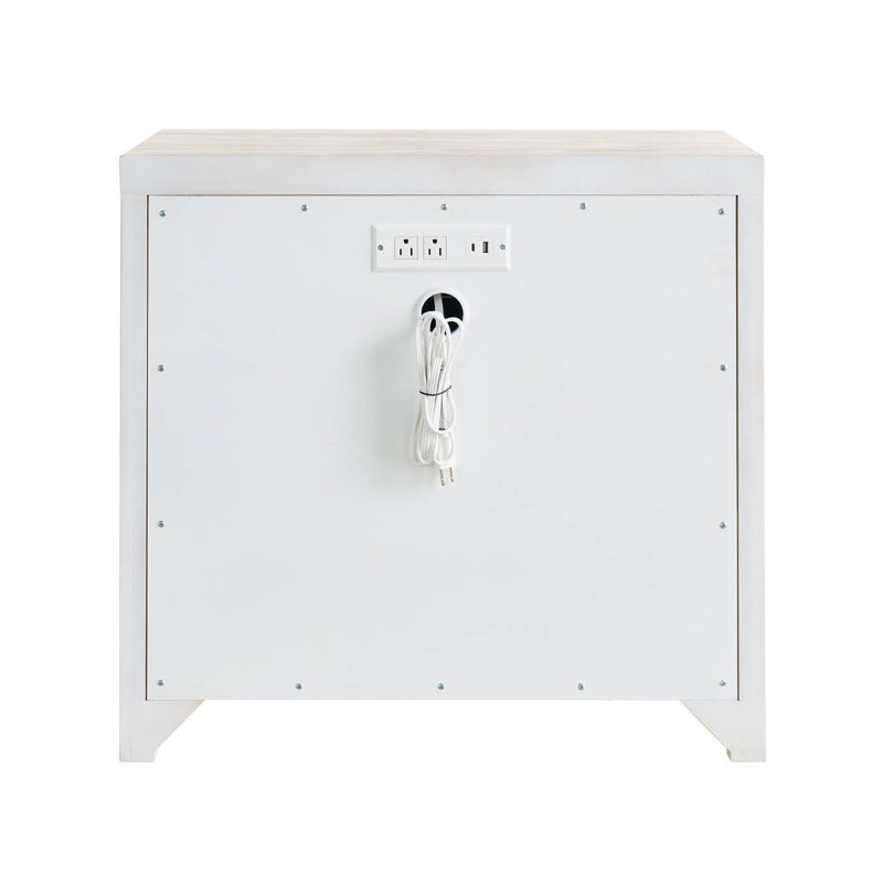Dwell 3 - Drawer Nightstand, Ivory