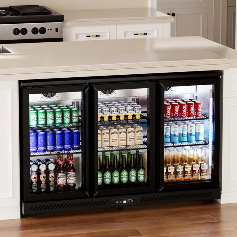 Cotlin 53"w 336 Cans Back Bar Beverage Refrigerator With 3 Glass Door ,12.5 Cu.ft Commercial Beer Fridge