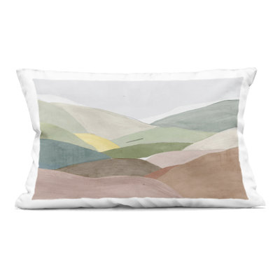 Coussin décoratif imprimé Soft Rolling Hills par Ian C.