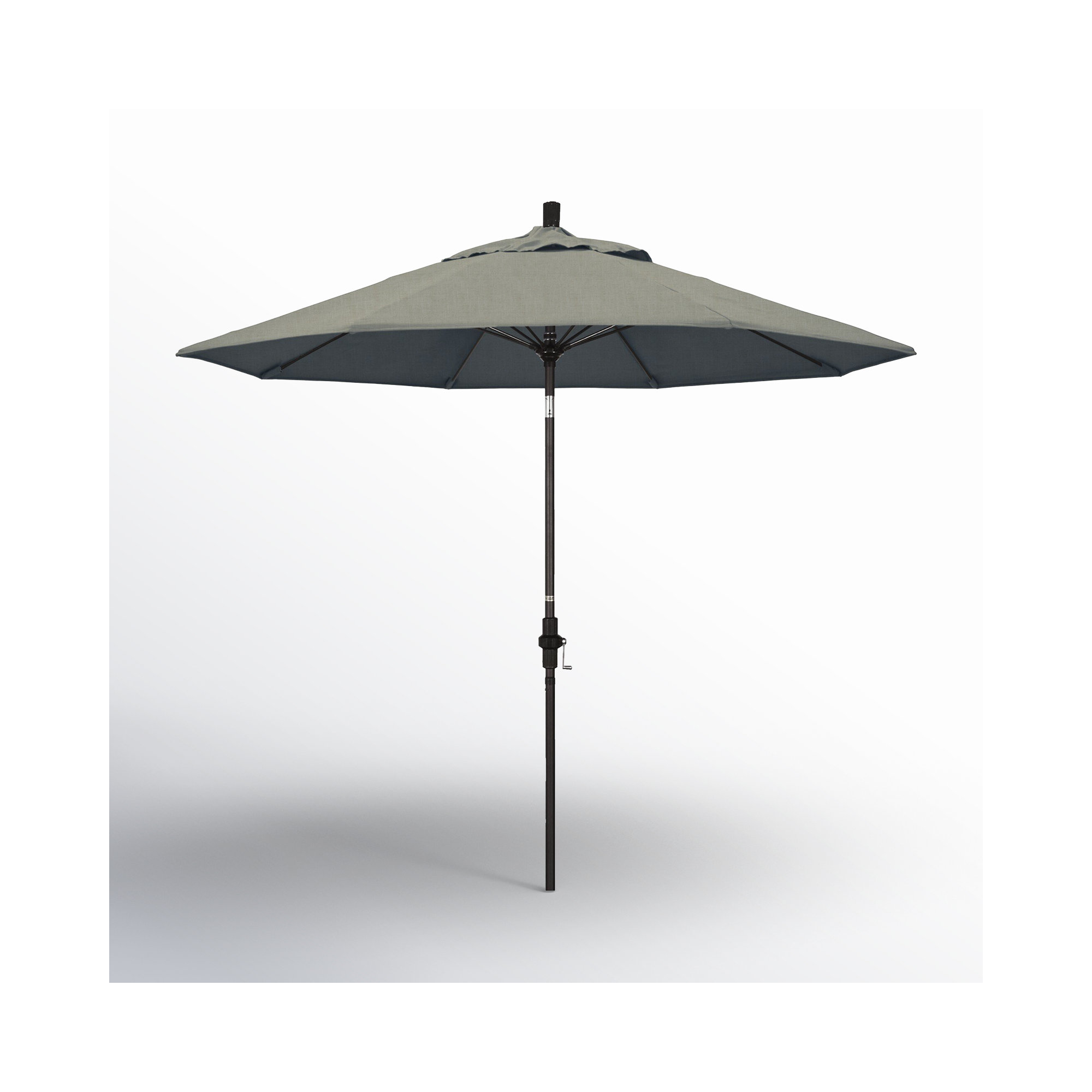 Roverta 9' Market Sunbrella® Umbrella, Spectrum Dove Sunbrella® Plainweave, Black