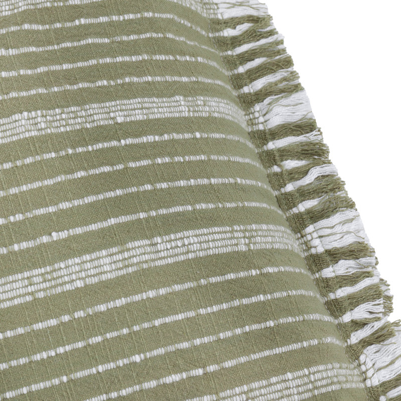 Stoian Indoor / Outdoor Striped Rectangular Throw, Pillow Cover Only - No Insert, Green