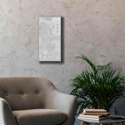 «Tinted Map of Boston» par Vision Studio, art mural sur toile